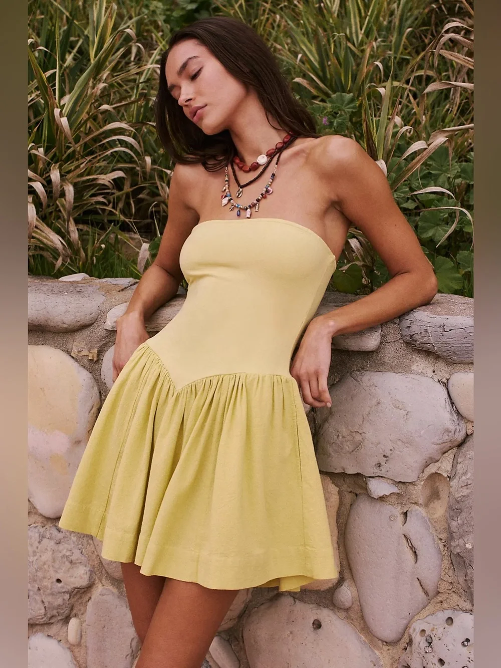 Free people Onda Drop-Waist Tube Mini Dress
